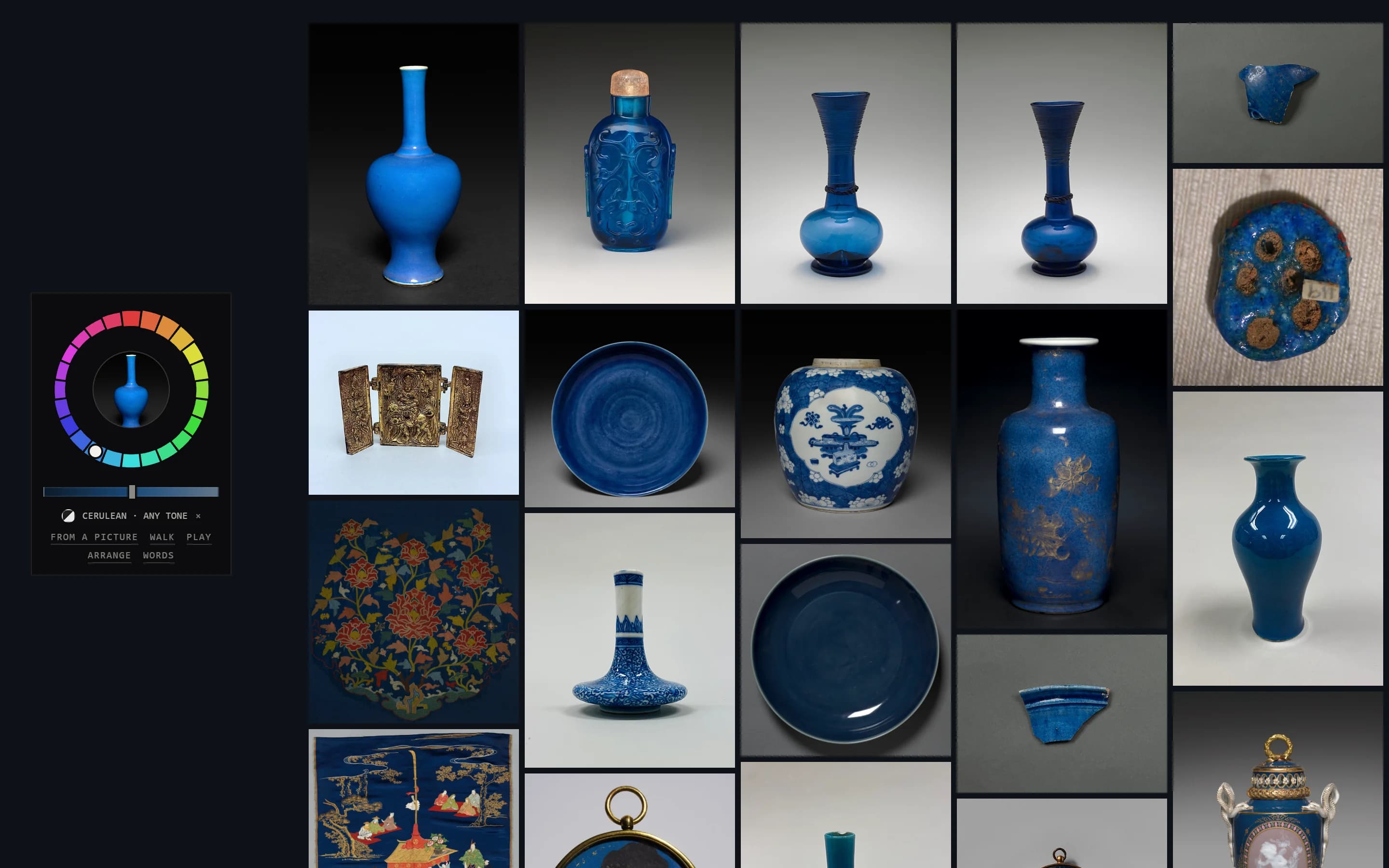 Gallery of blue artworks for the Cerulean hue