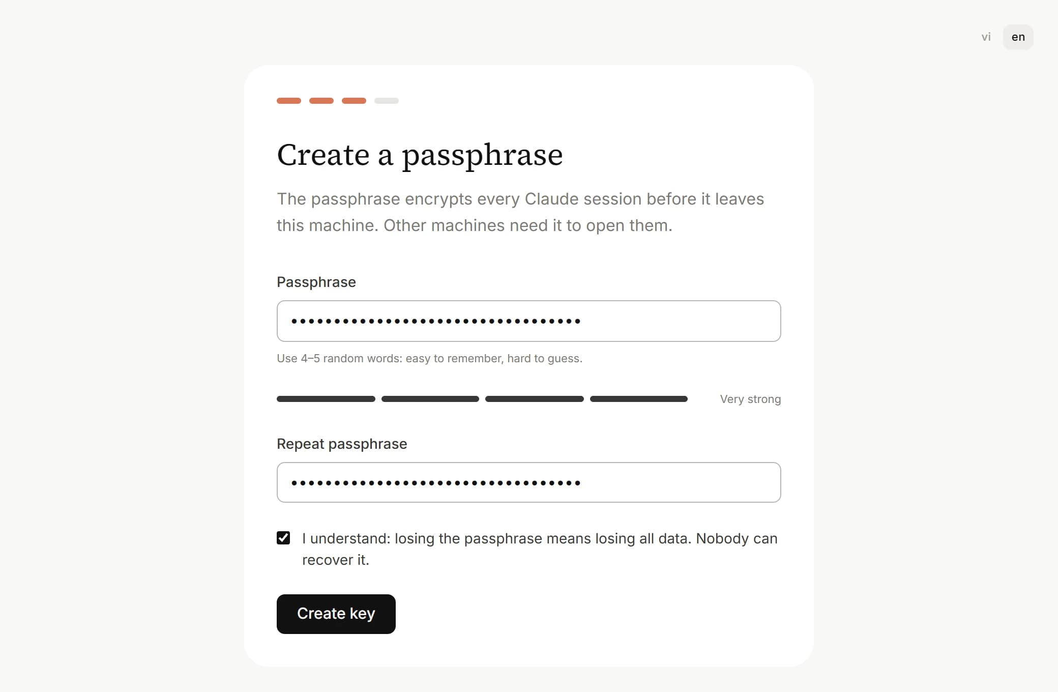 Onboarding step in Session Relay